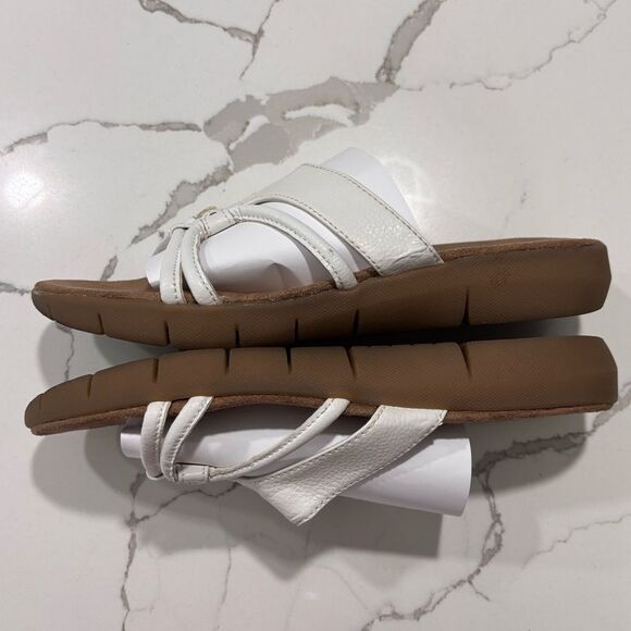 A2 By Aerosoles | Women's Wip Current Slip On Slide White Faux Leather Sandals 8 - Picture 3 of 10